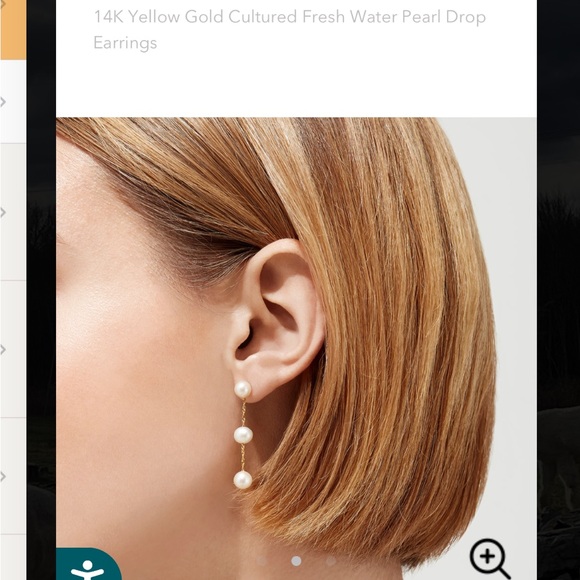 Effy 14K Yellow Gold Cultured Fresh Water Pearl Drop Earrings - Picture 5 of 5